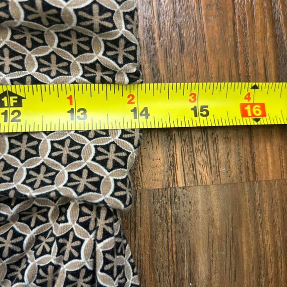 Vintage Max Studio Black & Tan Fold Over Midi Skirt Size M - Picture 5 of 6